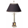 Brass Table Lamp w/ Wood Base